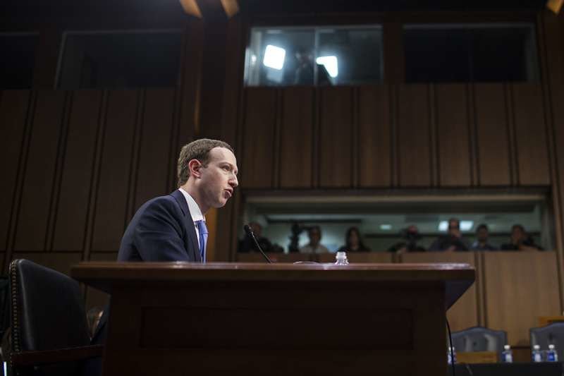 Facebook CEO Mark Zuckerberg testifies before a combined Senate Judiciary and Commerce committee hearing April 11
