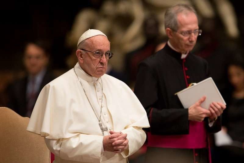 Pope Francis leads a prayer vigil for South Sudan and the Democratic Republic of the Congo Nov. 23