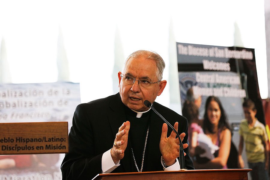 Archbishop José H. Gomez at the second annual Immigration Summit at Christ Cathedral