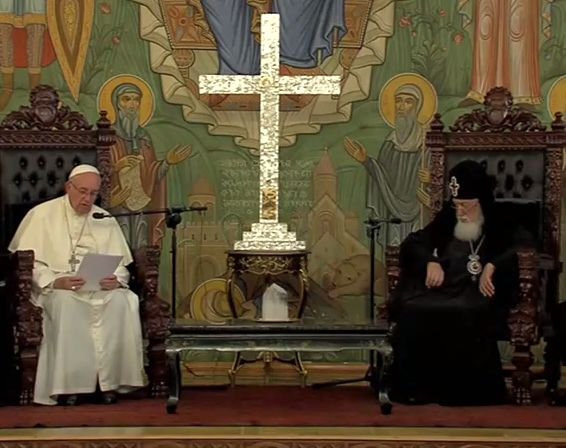 Pope Francis meets with Ilia II