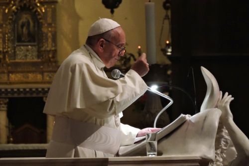 Pope Francis in Florence's Cathedral of Santa Maria del Fiore