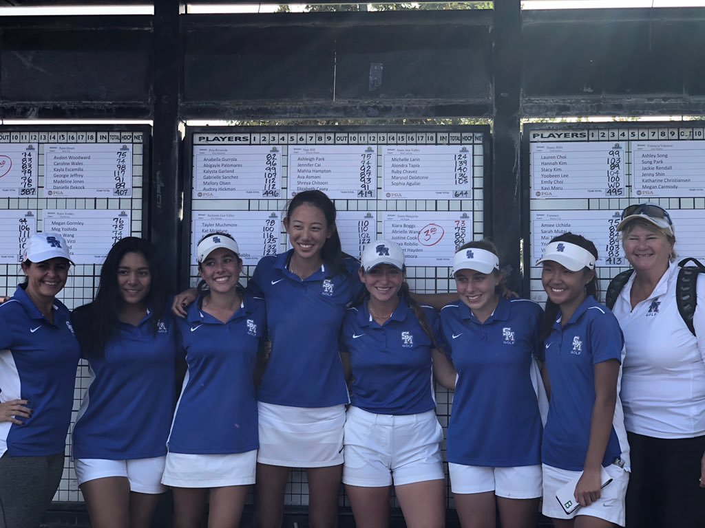 The girls of Santa Margarita's golf team celebrate their third place ranking at the CIF Tournament this weekend. (PHOTO COURTESY SANTA MARGARITA TWITTER)