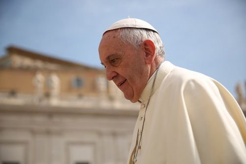 Pope Francis at the General Audience address in St. Peter's Square