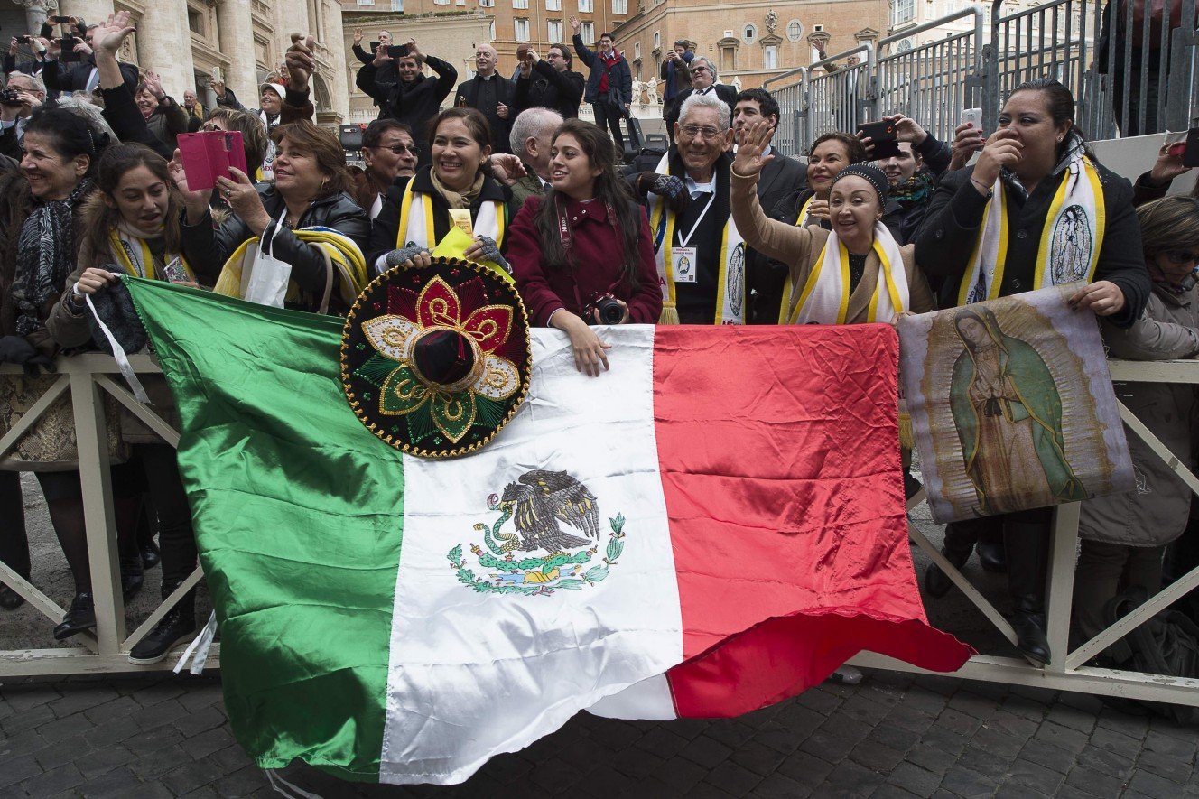 Pilgrims from Mexico at the general audience in St. Peter's Square on February 10