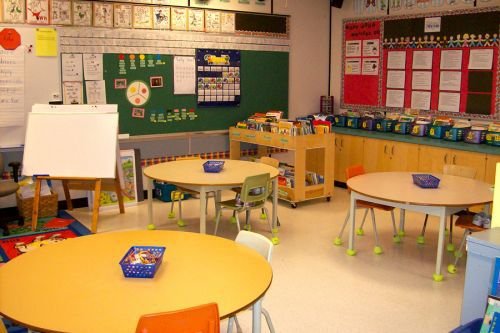 Empty classroom. Credit: Kathy Cassidy (CC BY-NC-SA 2.0).
