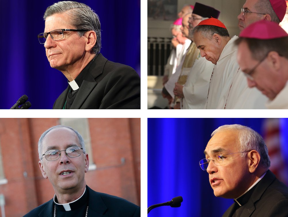 Pictured clockwise in a combination photo are: Archbishop Gustavo Garcia-Siller of San Antonio; Cardinal Daniel N. DiNardo of Galveston-Houston