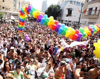 A gay pride parade held in Tel Aviv. Credit: Ira Zlicha.