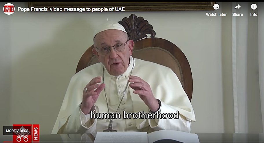 Pope Francis is pictured in a screen grab from video released by the Vatican Jan. 31