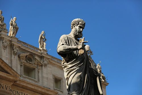 The statue of St. Peter holding the keys