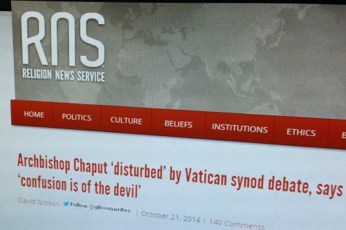 Archbishop Chaput rejects 'false' media reports on synod comments