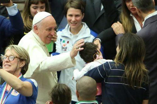 Pope Francis at the Vatican's Paul VI Hall on Oct. 4