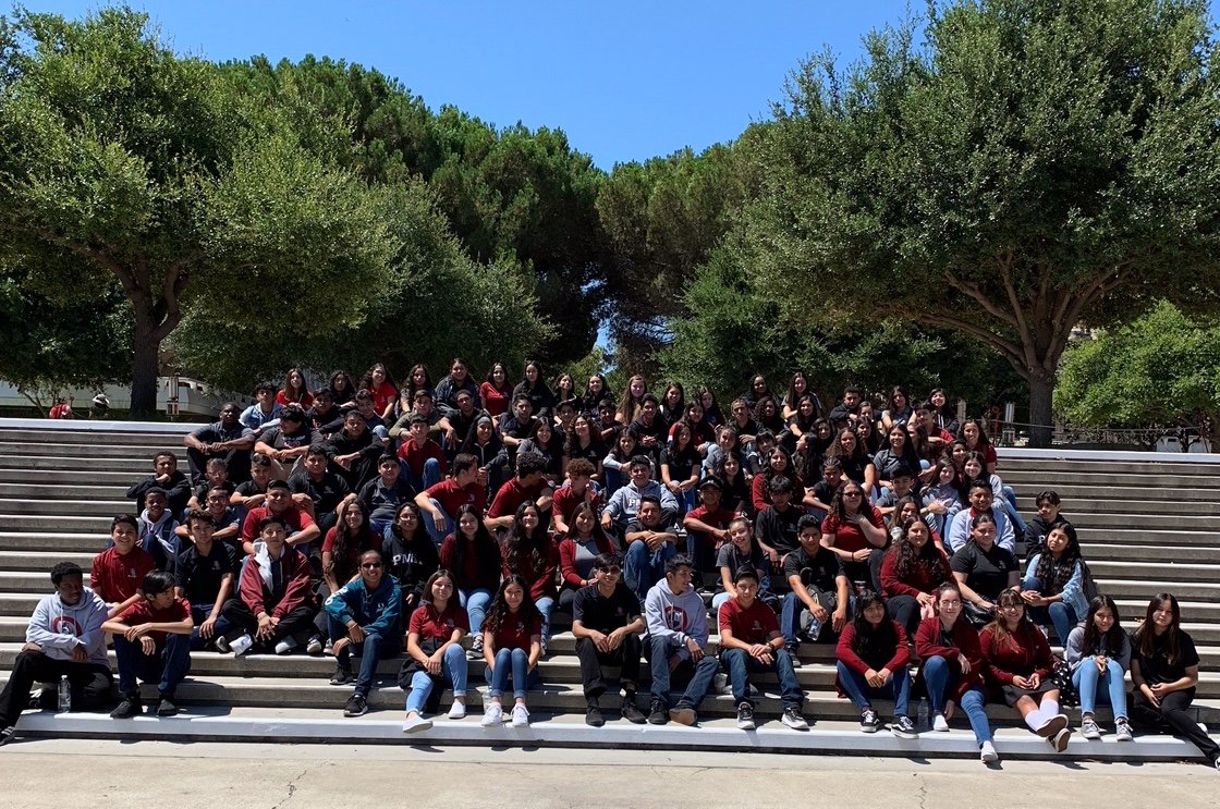 St. Pius X - St. Matthias Academy's Class of 2023 enjoying their first day as a high school student