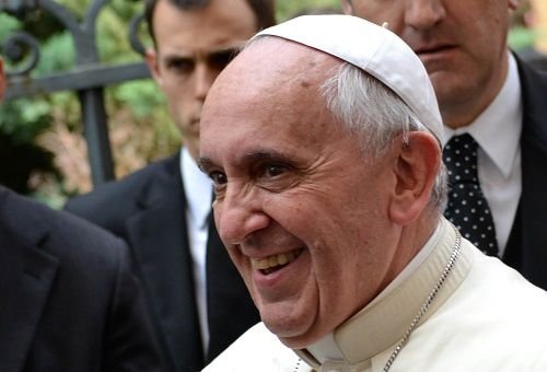 Pope Francis meets with seminarians from the Pontifical Roman universities on May 12