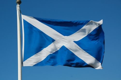 Flag of Scotland. Credit: James Stringer via Flickr (CC BY-NC 2.0)