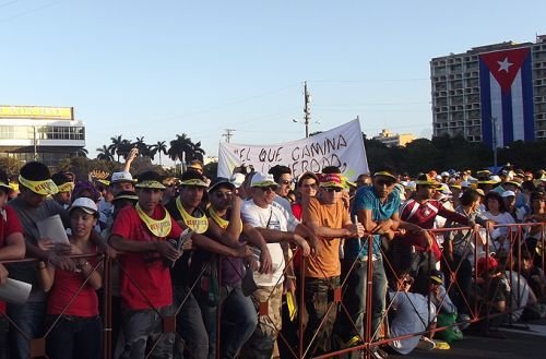 Pilgrims gather in Cuba for Mass during the Pope's visit in March 2012.