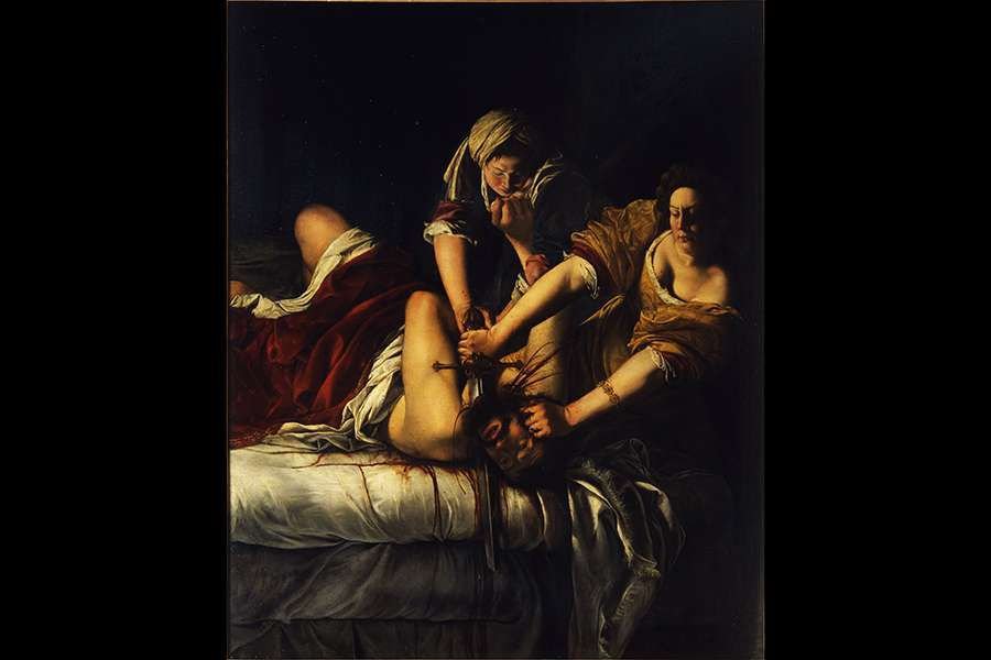 Artemisia Gentileschi's "Judith Slaying Holofernes" (1620-21).