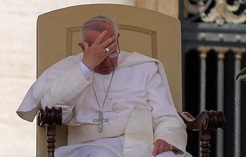 Pope Francis in St. Peter's Square before the Wednesday general audience