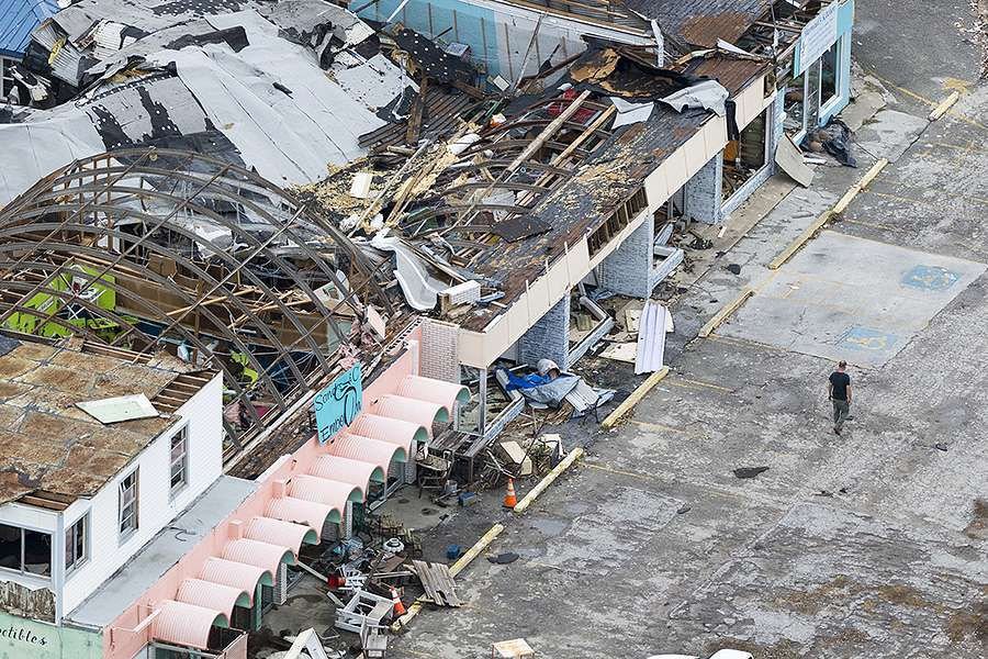 An aerial view of damage caused by Hurricane Harvey (Credit: AMFPhotography/Shuttertock/CNA)