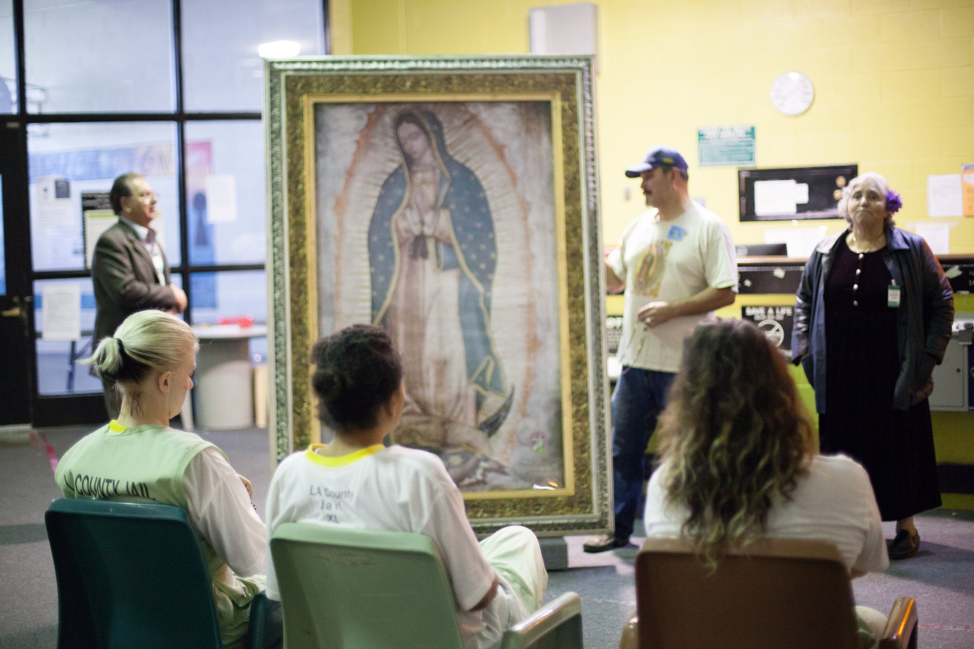 The image of Our Lady of Guadalupe visited cells of the Century Regional Women Detention Facility with staff from the Archdiocese of Los Angeles Nov. 27.