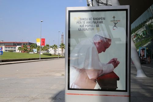 Albania prepares for Pope Francis' Sept. 21 visit. Credit: Daniel Ibanez/CNA.