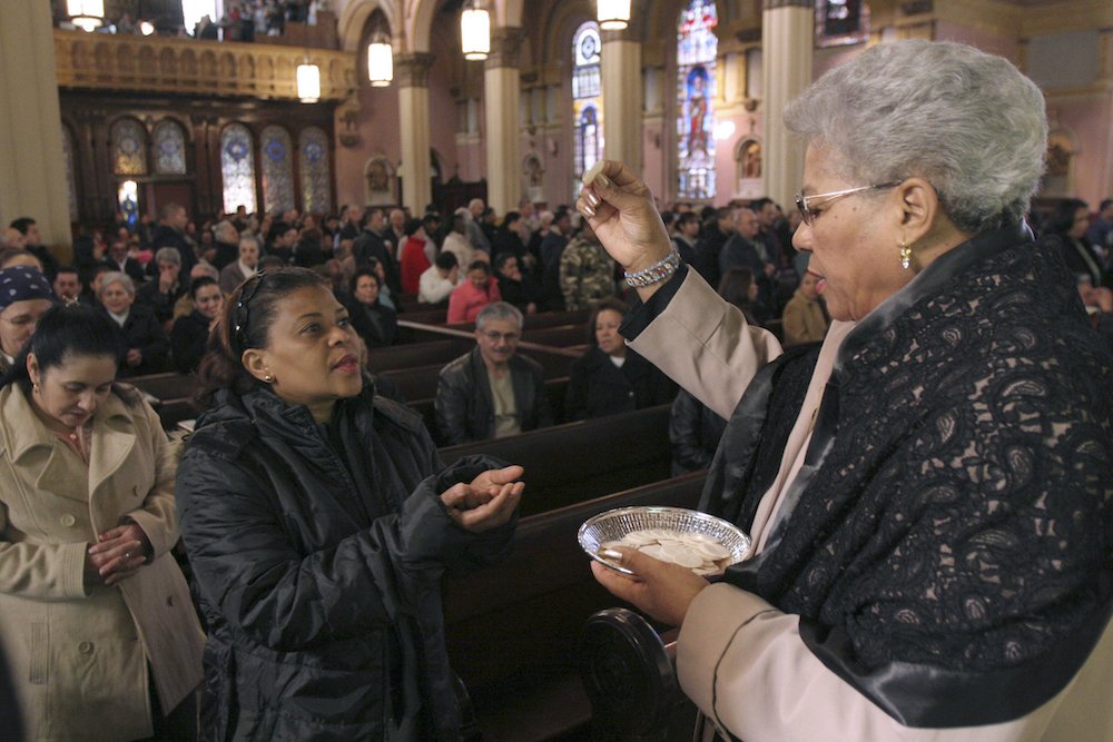 An extraordinary minister of holy Communion in Brooklyn