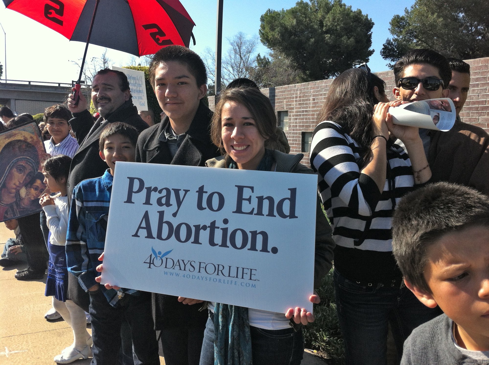 A 40 Days for Life vigil in Orange County.