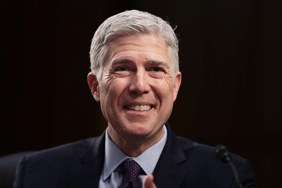 Judge Neil Gorsuch testifies during his Supreme Court confirmation hearing before the Senate Judiciary Committee