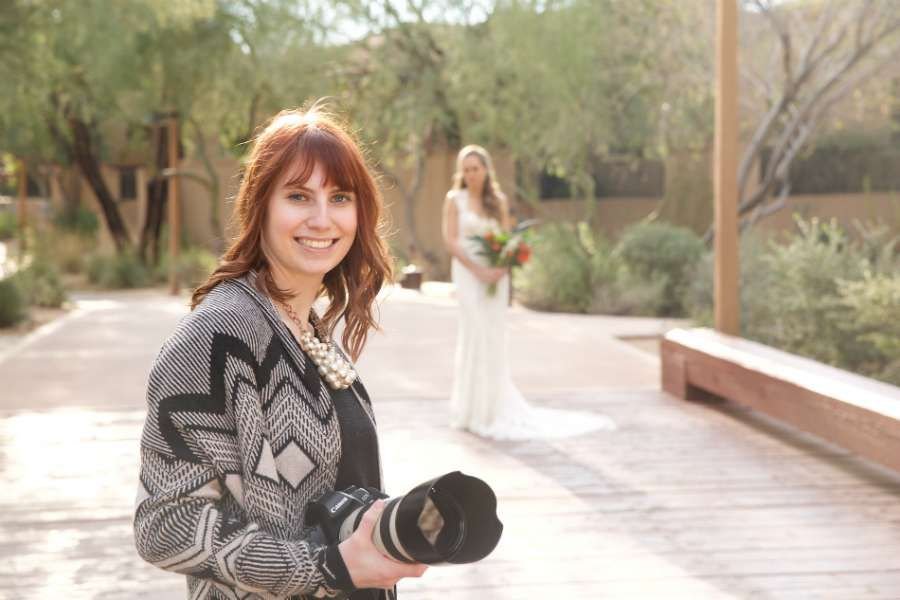 Photographer and blogger Amy Lawson left owner of Amy Lynn Photography Studio in Madison