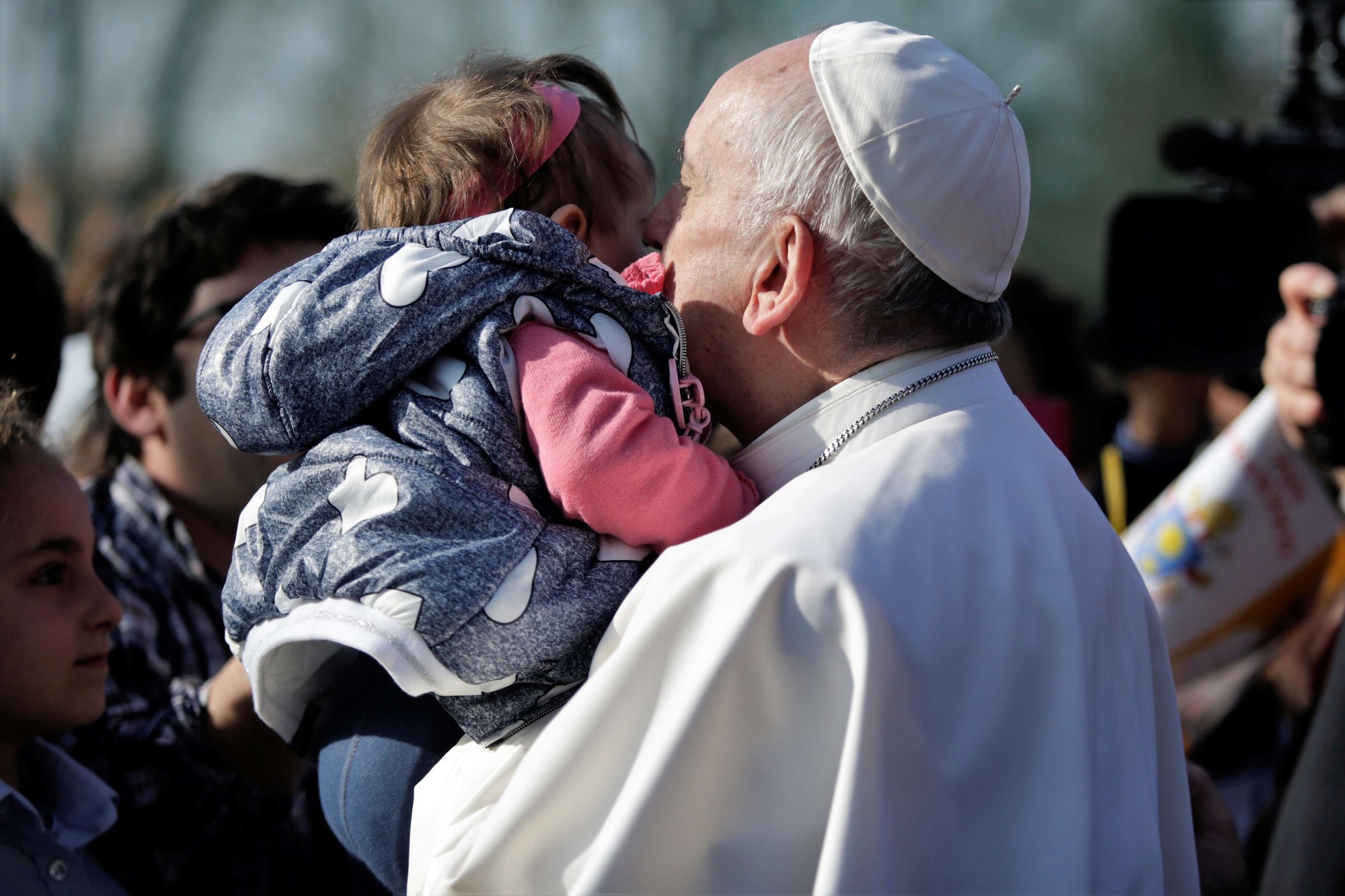 Pope Francis visits the Roman parish of Santa Maddalena di Canossa March 12