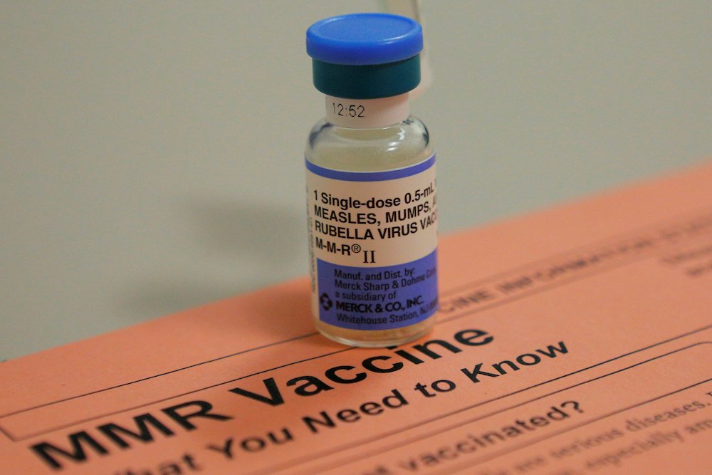 A vial of the vaccine for measles