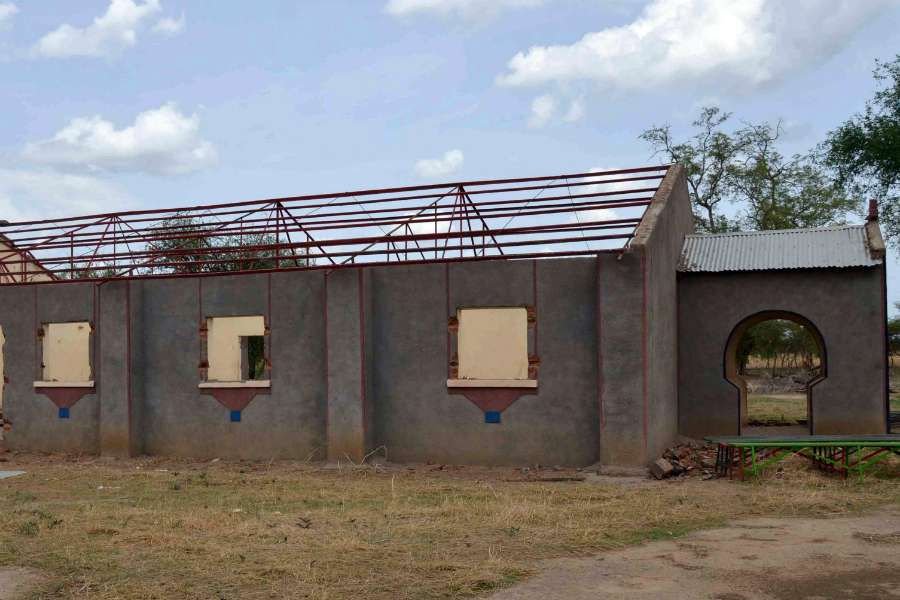 Sudanese Church of Christ after apparent razing and looting in Um Bartumbu