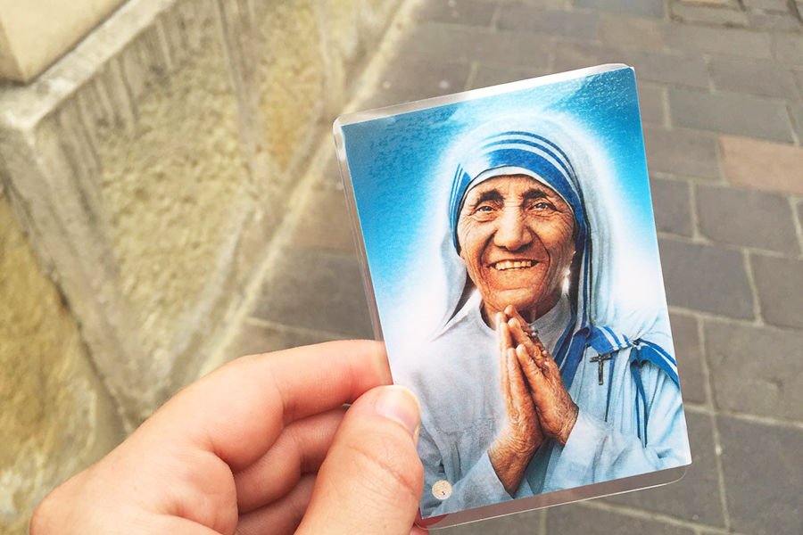 Mother Teresa prayer card for WYD pilgrims in Krakow