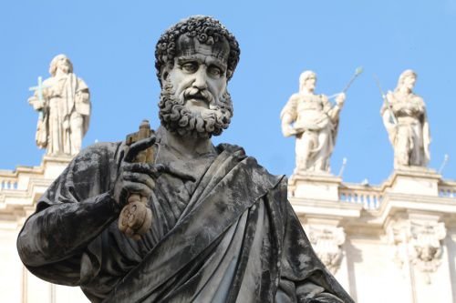 The statue of St. Peter holding the keys