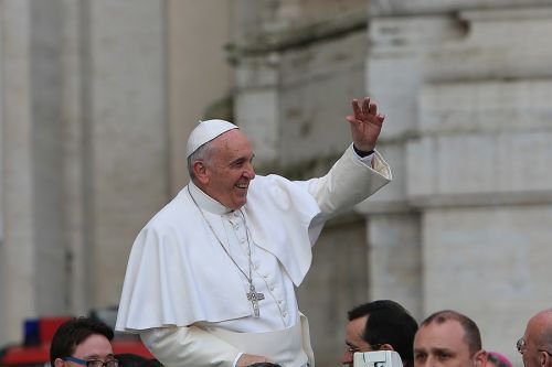Pope Francis at the Wednesday general audience in St. Peter's Square on April 29
