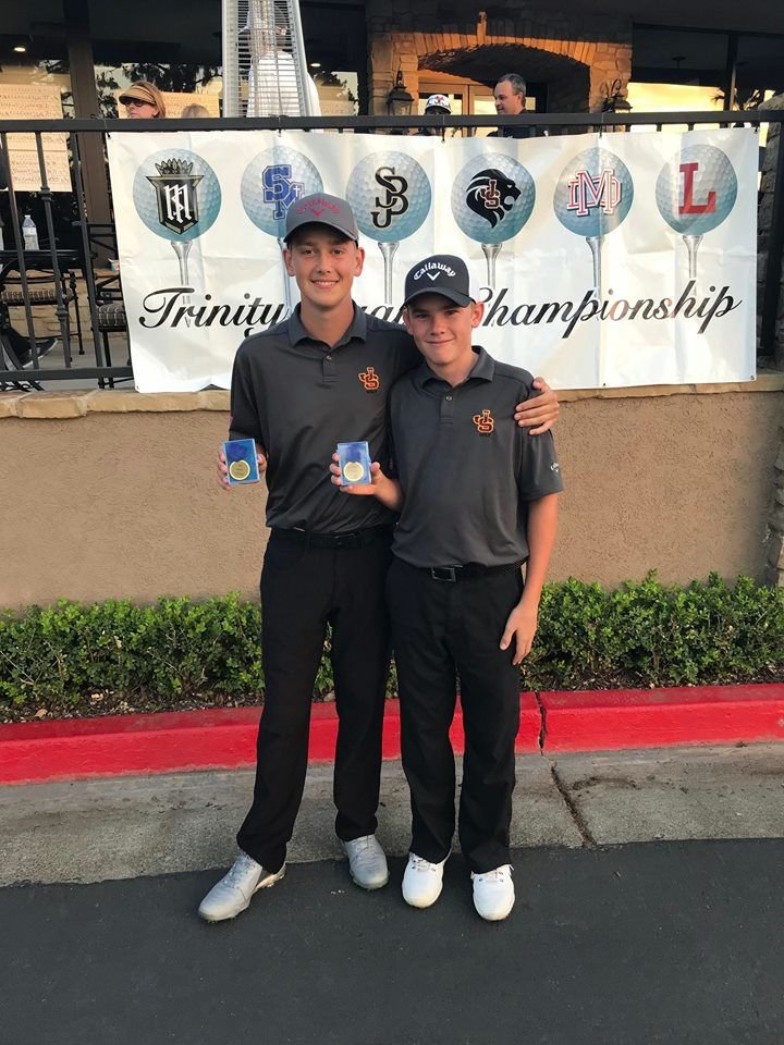Caden McMackin and Ben Hemphill of J.Serra High School. Photo courtesy JSerra Catholic High School Facebook. 