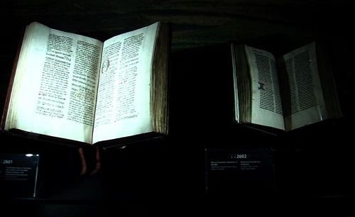 Ancient Biblical texts from the Verbum Domini II Bible exhibit Credit: Andreas Dueren/CNA