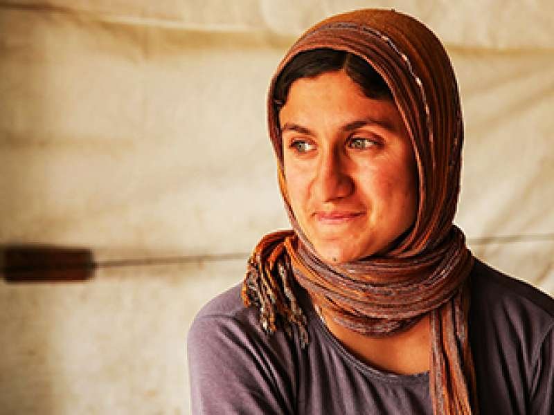 A woman at Sharia Al Haman Hope Refugee Camp in Duhok