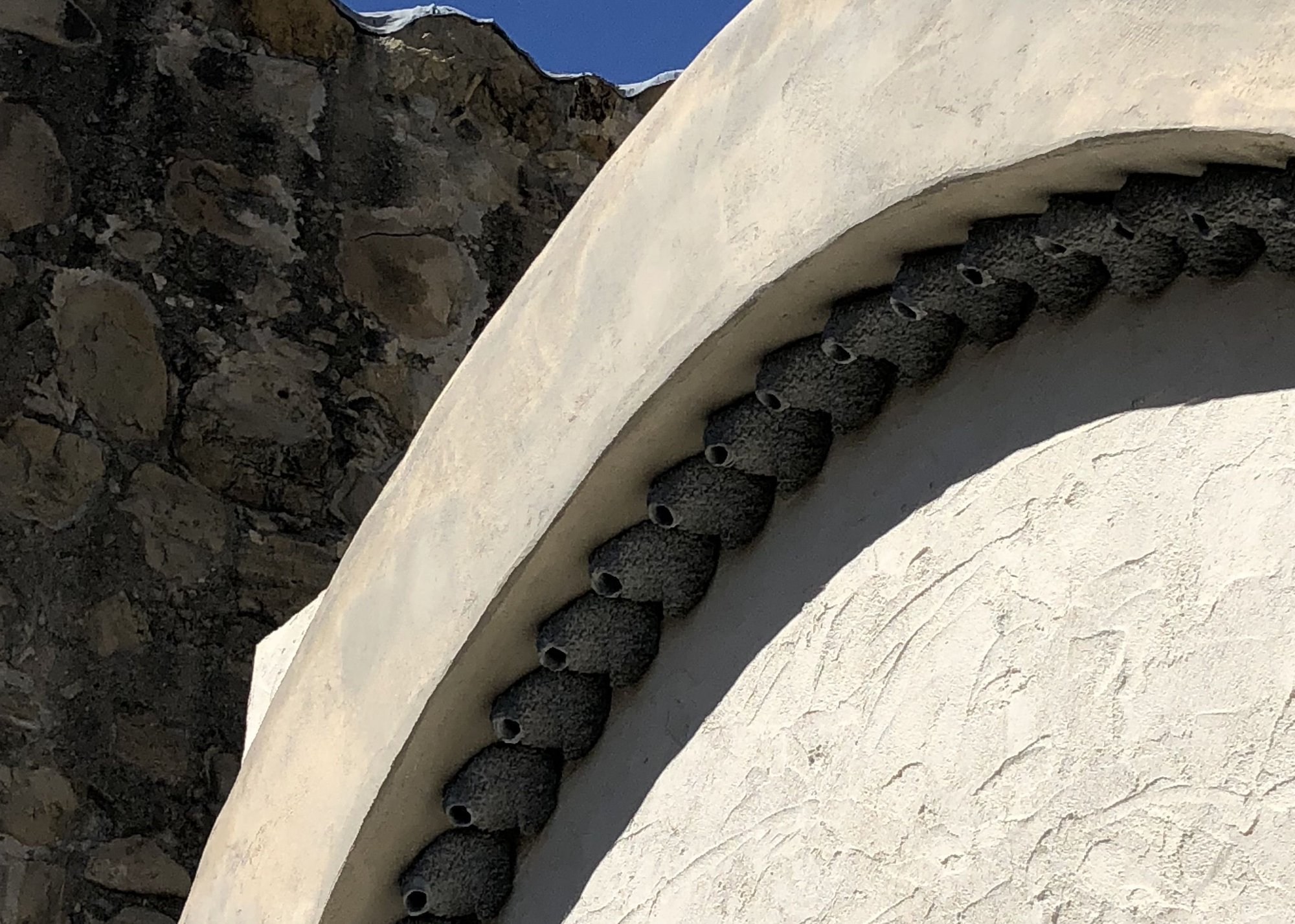 The man-made facsimile of the “colony-like setting” that had once existed on the ruins of the Great Stone Church.rnHEATHER KING/ANGELUS NEWS