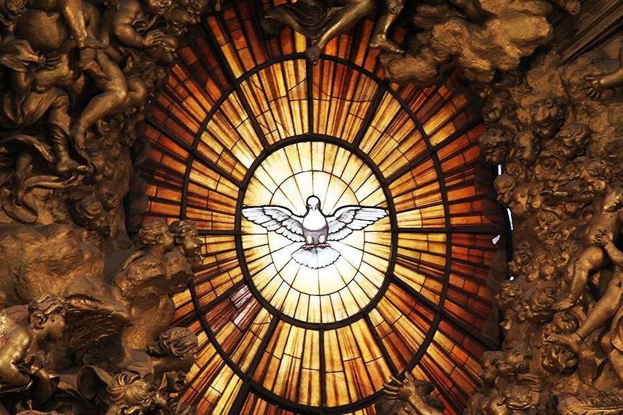 75dsbiyipu Holy Spirit stained glass in St Peters Basilica Credit Alexey Gotovskyi CNA