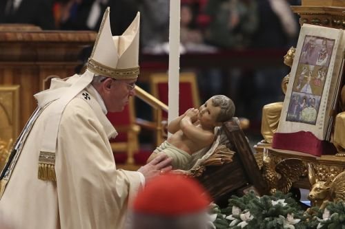 Pope Francis celebrates mass for the solemnity of the Epiphany in St. Peter's Basilica on Jan. 6