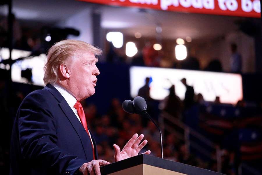 Donald Trump at the Republican National Convention in Cleveland