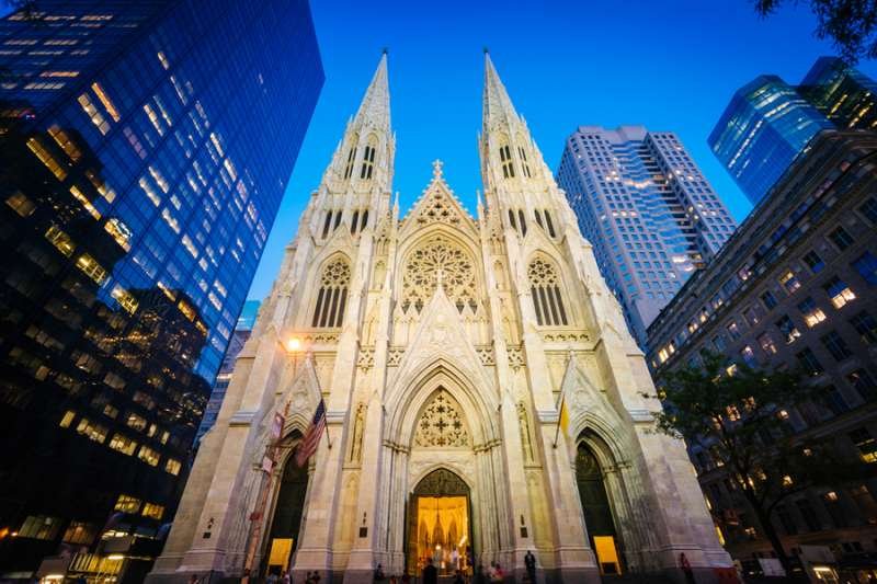 St. Patrick's Cathedral at night