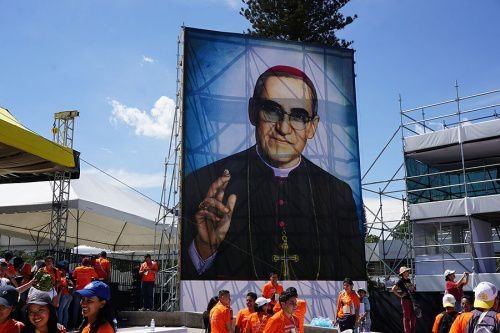 An image of Blessed Oscar Romero in San Salvador