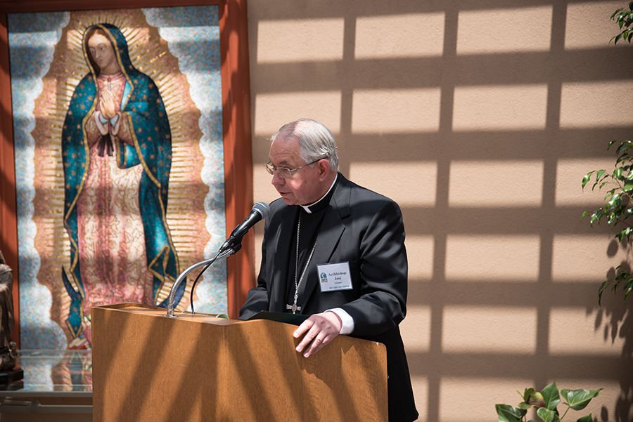 Archbishop José H. Gomez offered a blessing for the Catholic Community Foundation of Los Angeles (CCF-LA) at the Cathedral of Our Lady of the Angels on May 30.