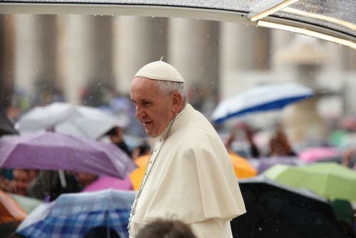 Pope Francis at Jubilee of Mercy audience in St. Peter's Square. May 14