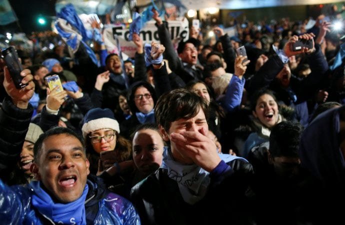 Pro-life advocates react in Buenos Aires
