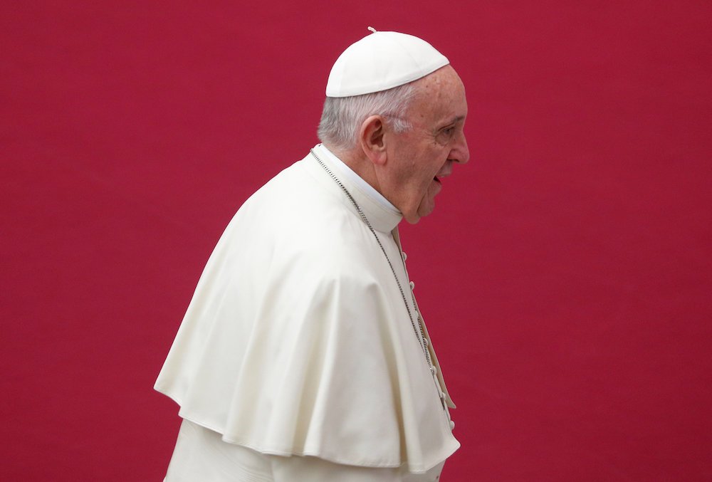 Pope Francis arrives for his general audience in Paul VI Hall Dec. 12 at the Vatican. (CNS photo/Max Rossi