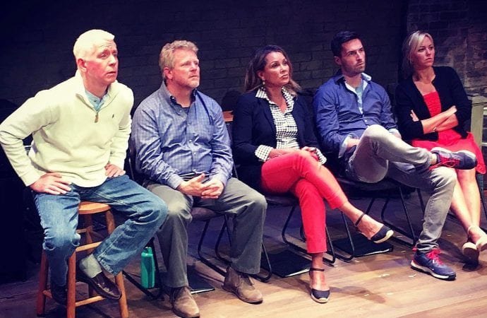 A talkback between the actors and the audience at a reading of 'Ungodly Pursuit.' (MJ Bruder Munafo via Crux)