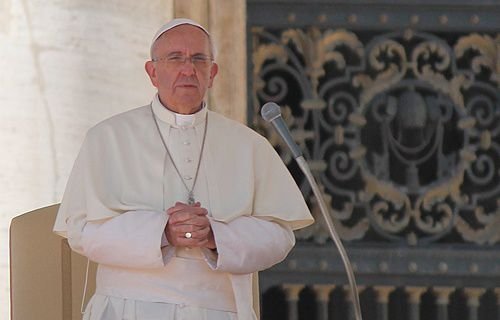 Pope Francis gives the Wednesday general audience in St. Peter's Square on October 2