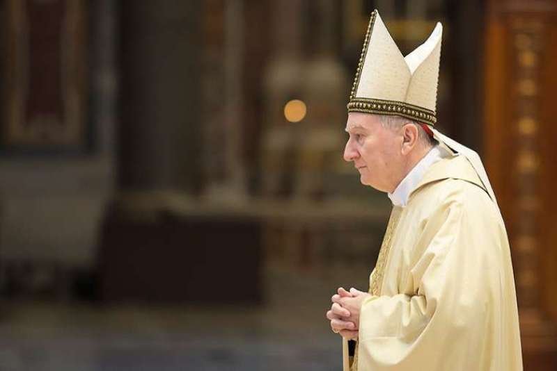 Cardinal Pietro Parolin in St. Peter's Basilica April 27